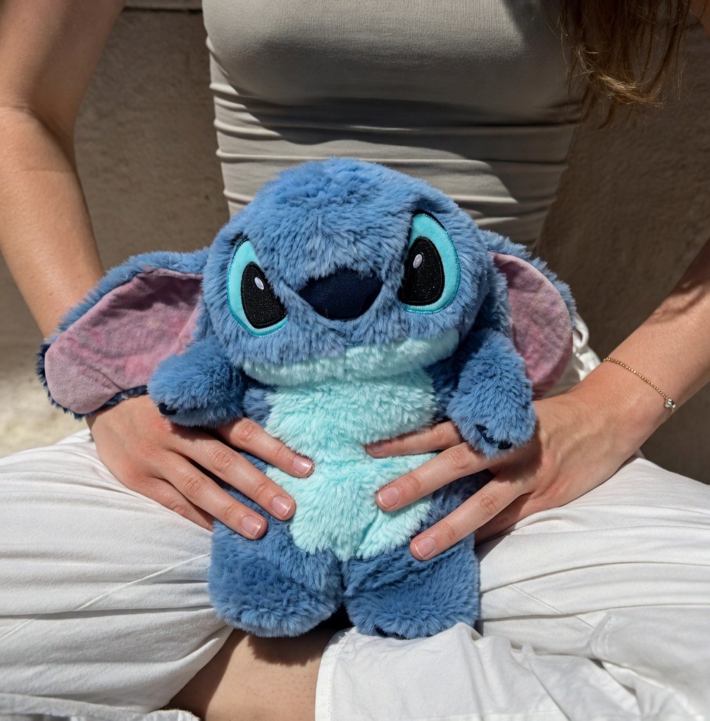Cute Disney Stitch Plush Hot Water Bottle Bag