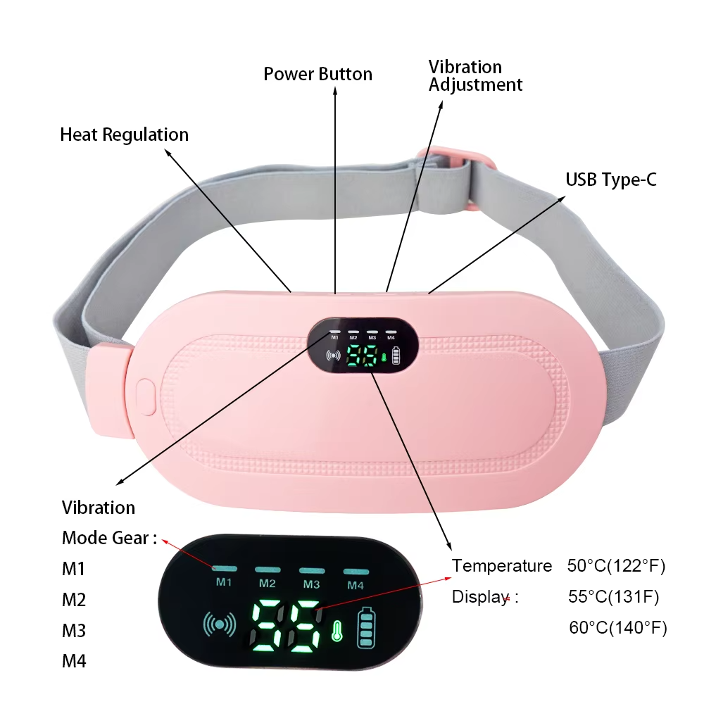 Heating pad for Period Pain & Vibration sliming Massage Belt